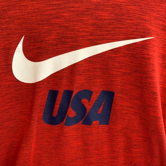 Nike Dri-fit USA Short Sleeved Shirt Men’s S 09B - Picture 3 of 8